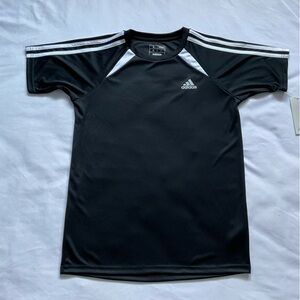 adidas Boys soccer short sleeve t-chirt Black size L 14-16
